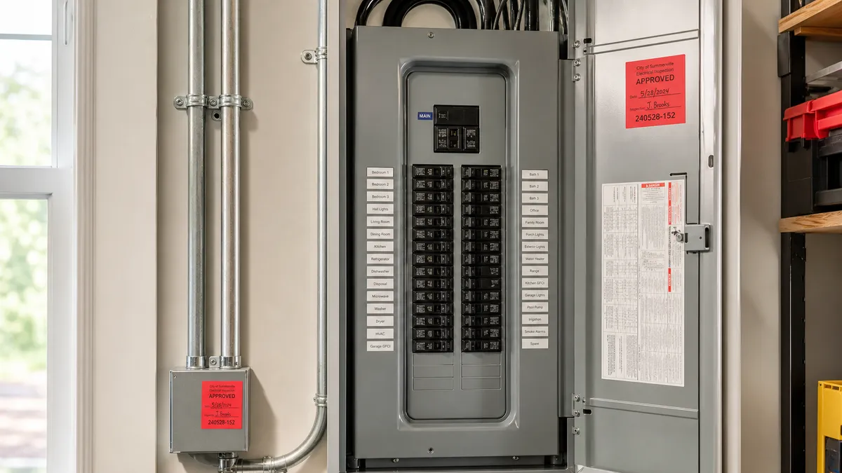 Updated residential electrical panel detail